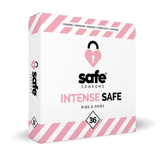 SAFE - Condoms Intense Safe Ribs & Nobs (36 pcs)